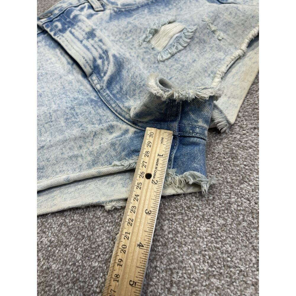 Y2K 2000s indie sleaze Forever 21 Acid Wash Micro Mini Jean Shorts Sz 29 Cut Off - Picture 8 of 12